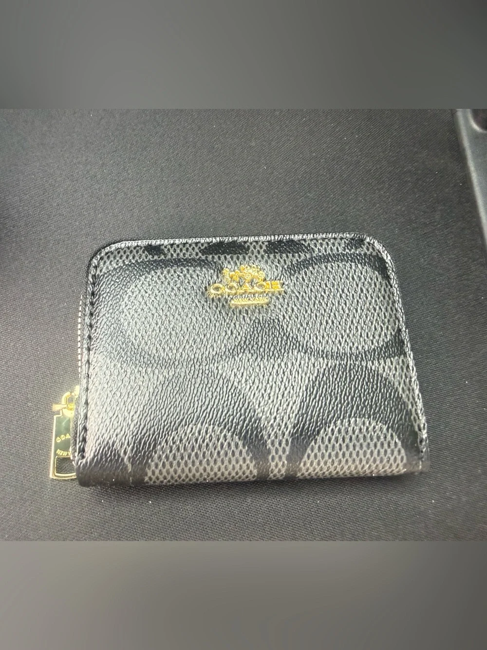 Coach Black Signature Colorblock Envelope Crossbody with Gold Hardware